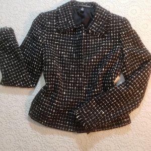 Ellen Tracy Black/ White Jacket, Sz 4